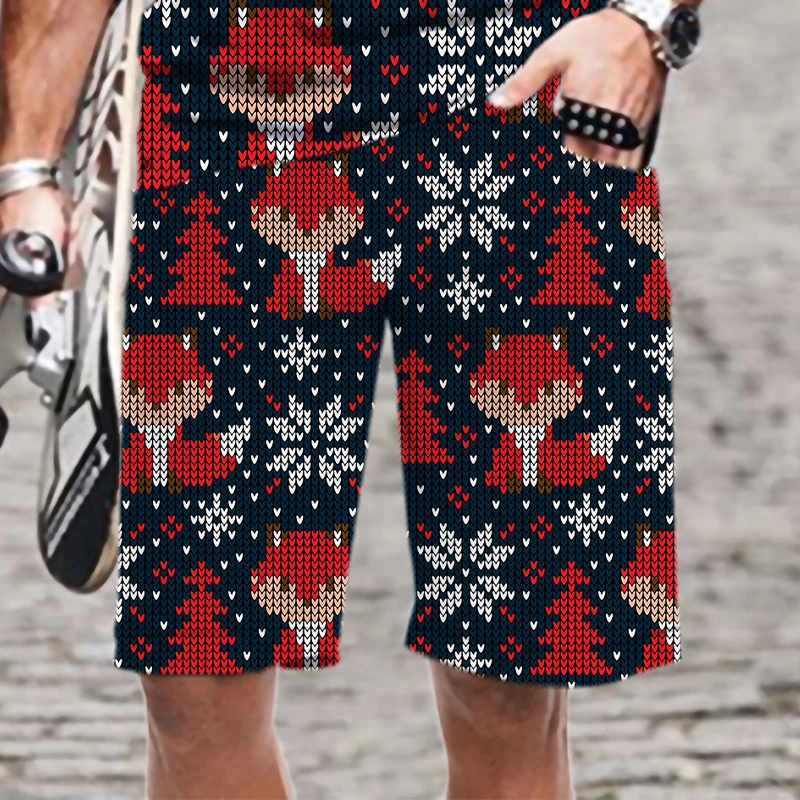 Padrão de natal masculino/feminino verão shorts legal solto homem natação secagem rápida confortável maiô harajuku moda praia