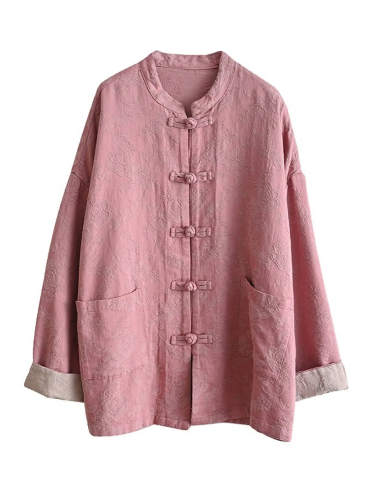 Retro Cotton Linen irt Coat Women's Spring Autumn New Chinese Sle National Trend Embroidery Improved Tang Costume Linen O...