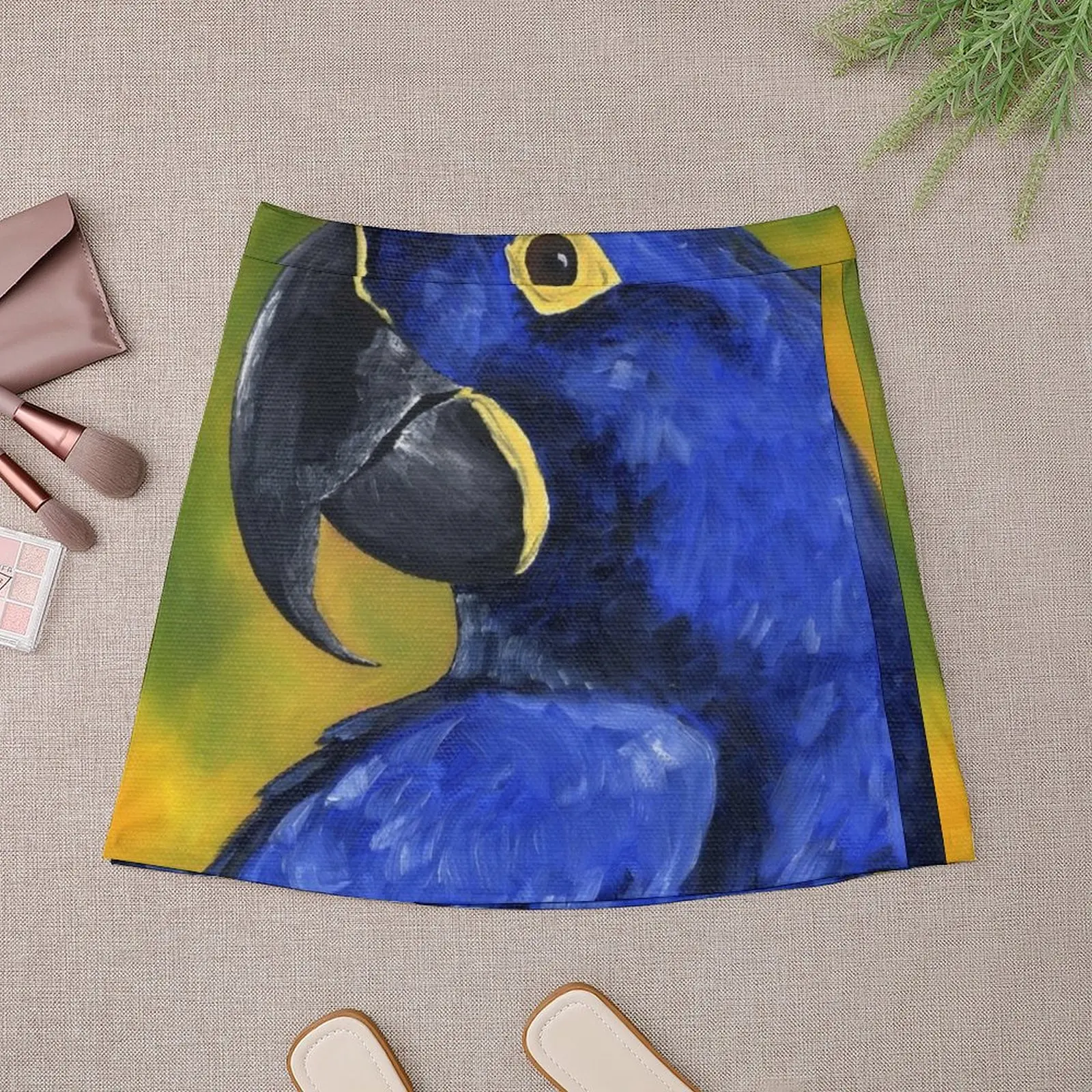 Hyacinth Macaw Parrot Mini Skirt elegant social women's skirts Women's dress luxury designer clothing women Mini Skirt