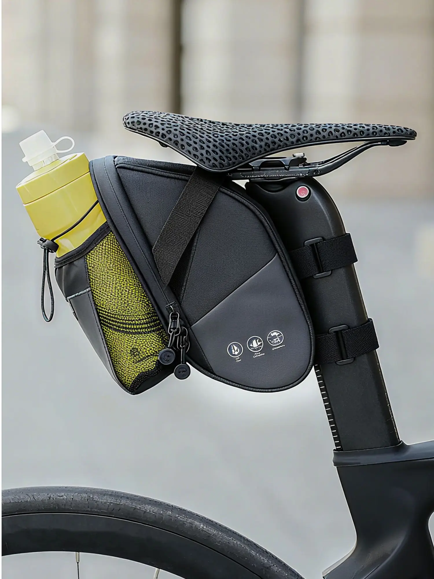 AliExpress OFFBONDAGE Bike Seat Bag with Water Bottle Holder Bag Waterproof Reflective 2L Bicycle Saddle Bag Storage mtb Bike Tail Bag