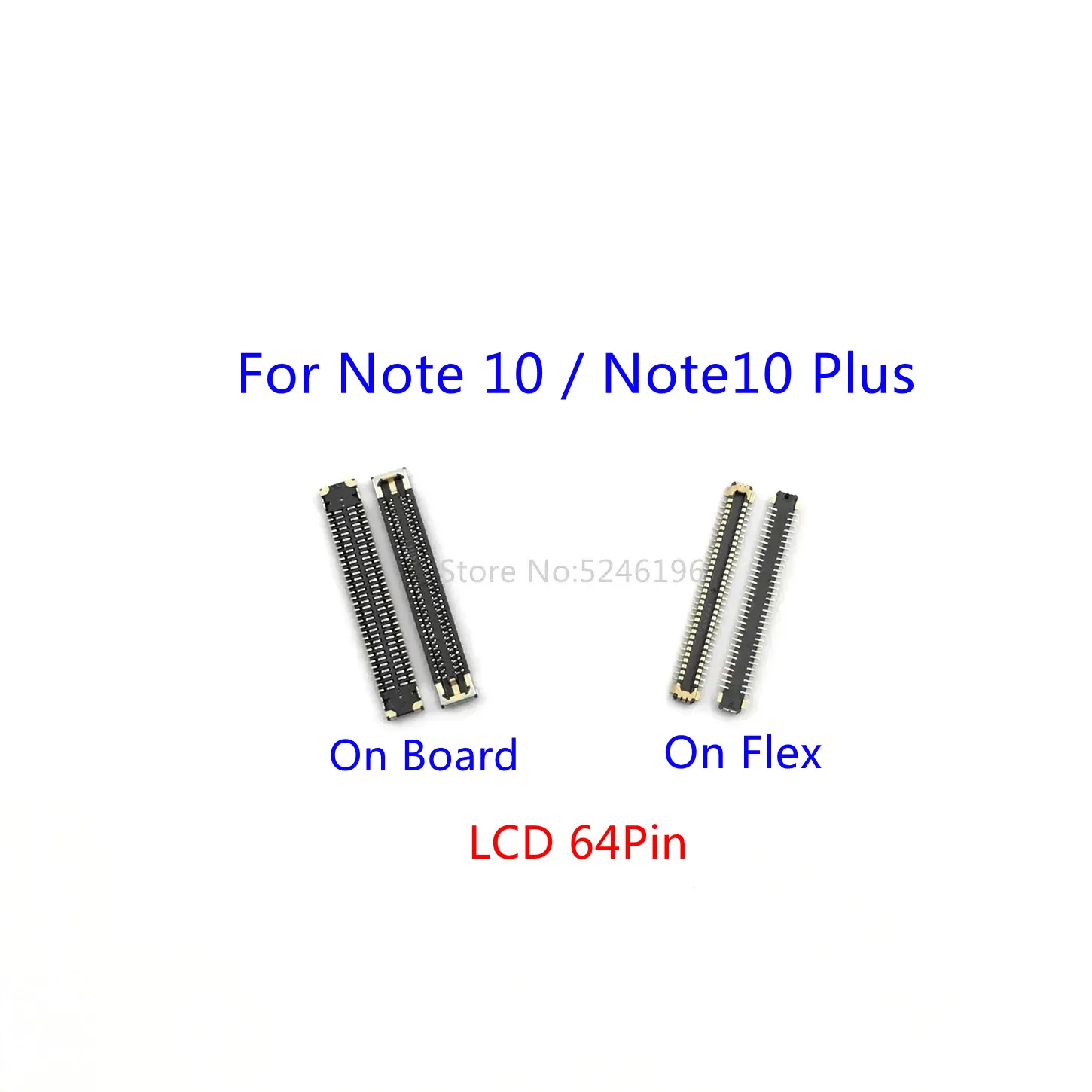 5-10pcs LCD Display Screen Flex FPC Connector 64Pin For Samsung Galaxy Note 10 Note10 Plus Plug On Board.