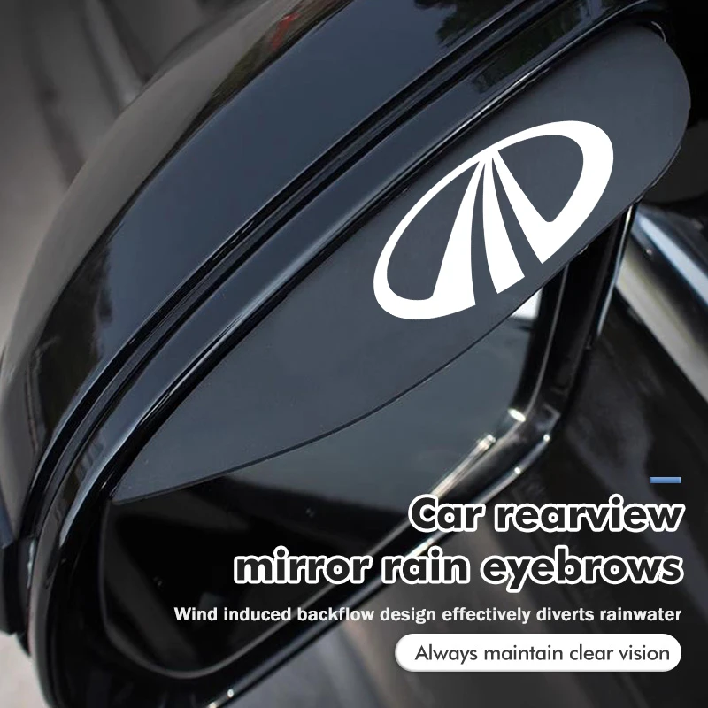 For Mahindra 2pcs Car Rain Eyebrow Rearview Mirror Visor Shade Rain Cover Rear View Accessories Bolero KUV100‌ XUV700‌ XUV3XO