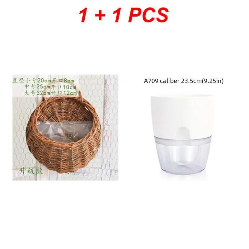 

Rattan Flower Planter Florist Practical Durable Breathable Durable Pot Decor Unique Plant Holder Trendy Pastoral Flower Basket