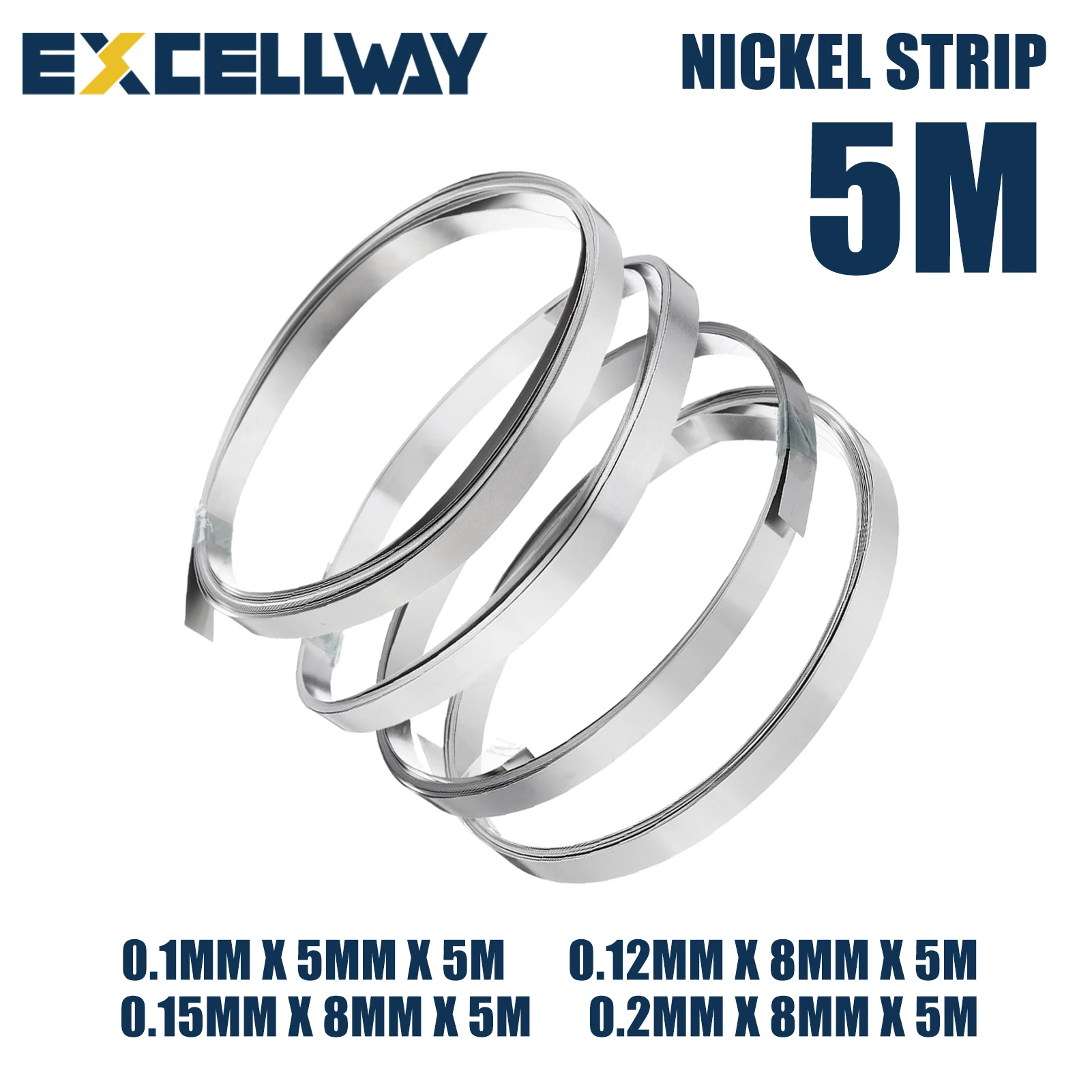 

1 Roll 5m 18650 Li-ion Battery Nickel Sheet Plate Nickel Plated Steel Belt Strip Connector Spot Welding Machine Battery Welders