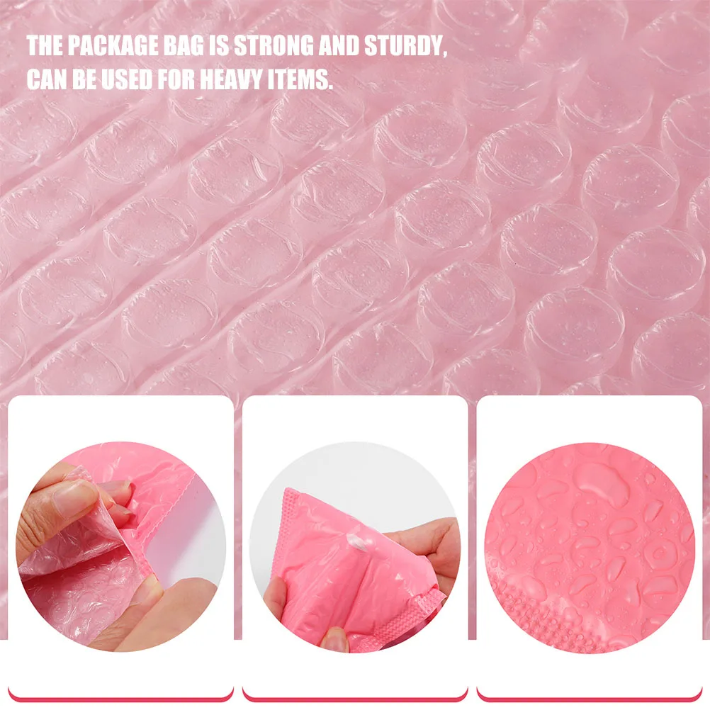 60 szt. Kopert pocztowych z folii koekstrudowanej do pakowania, duże i małe, różowe koperty do wysyłki