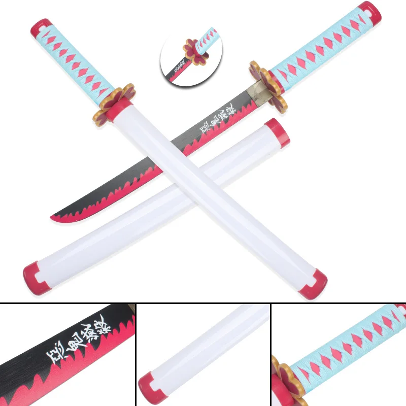 Demônio Slayer Katana Espada, Brinquedo De Madeira Tanjiro, Adereços De Personagem De Anime, 23.6 ", 60cm