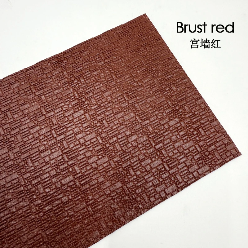 Modèle mural de simulation en plastique pvc, 2 pièces, 20x30cm, panneau en plastique avec texture concave et convexe, modèle de chaussée murale, matériel de construction