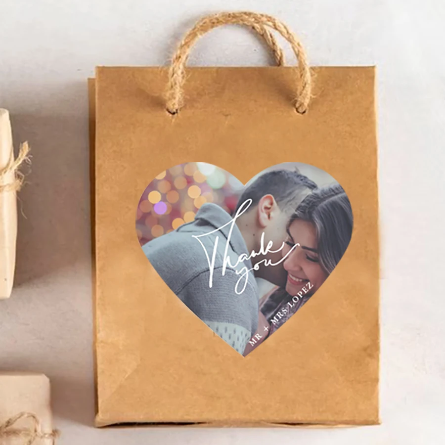 96 adesivi impermeabili d'amore personalizzati, loghi personalizzati, etichette commerciali, posta per matrimoni, feste, compleanni, nam