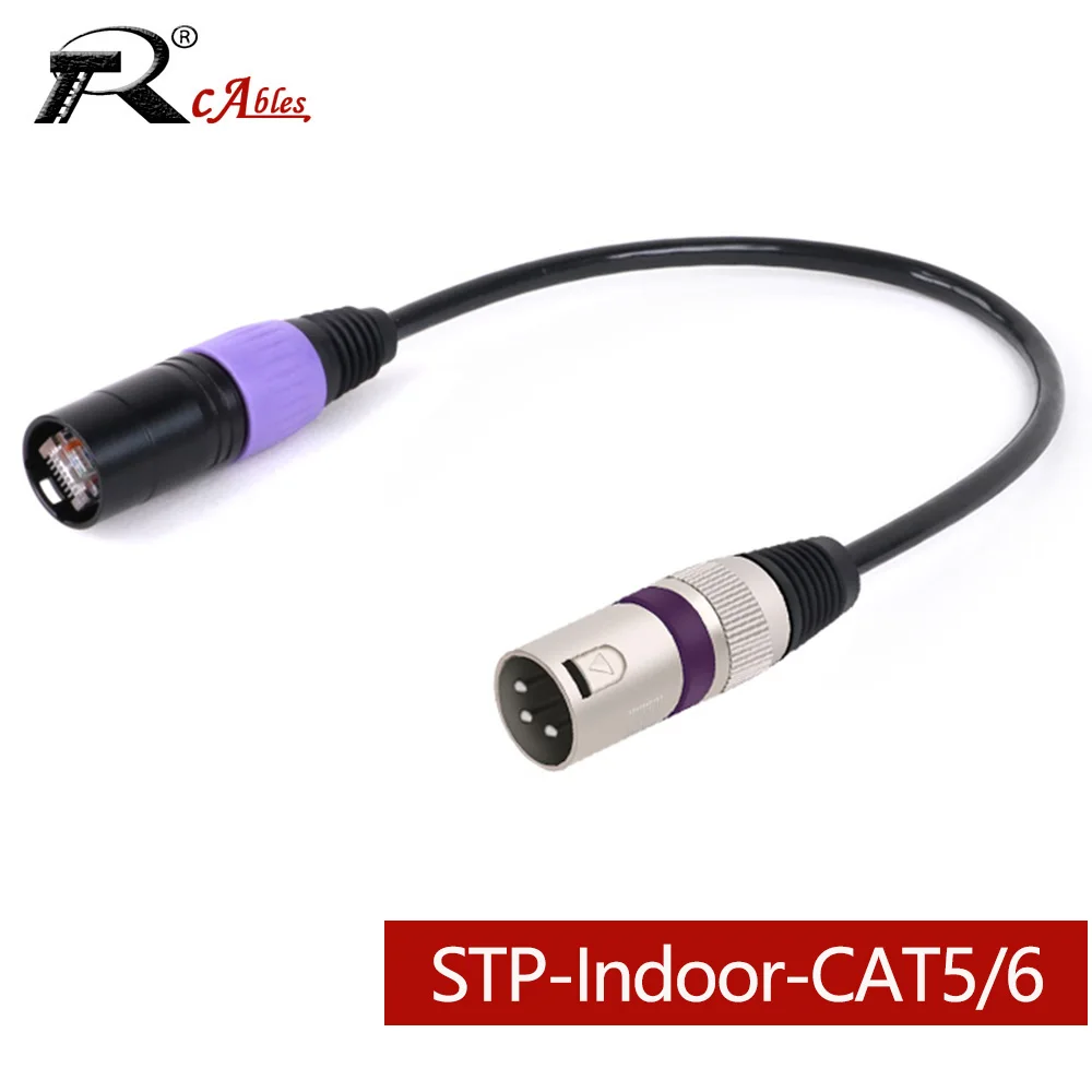 

STP RJ45 CAT5/5E/6 LAN Network Male Connector to 3Pin XLR Male Adapter Indoor Ethernet Extension LAN Cord for Mixing Console