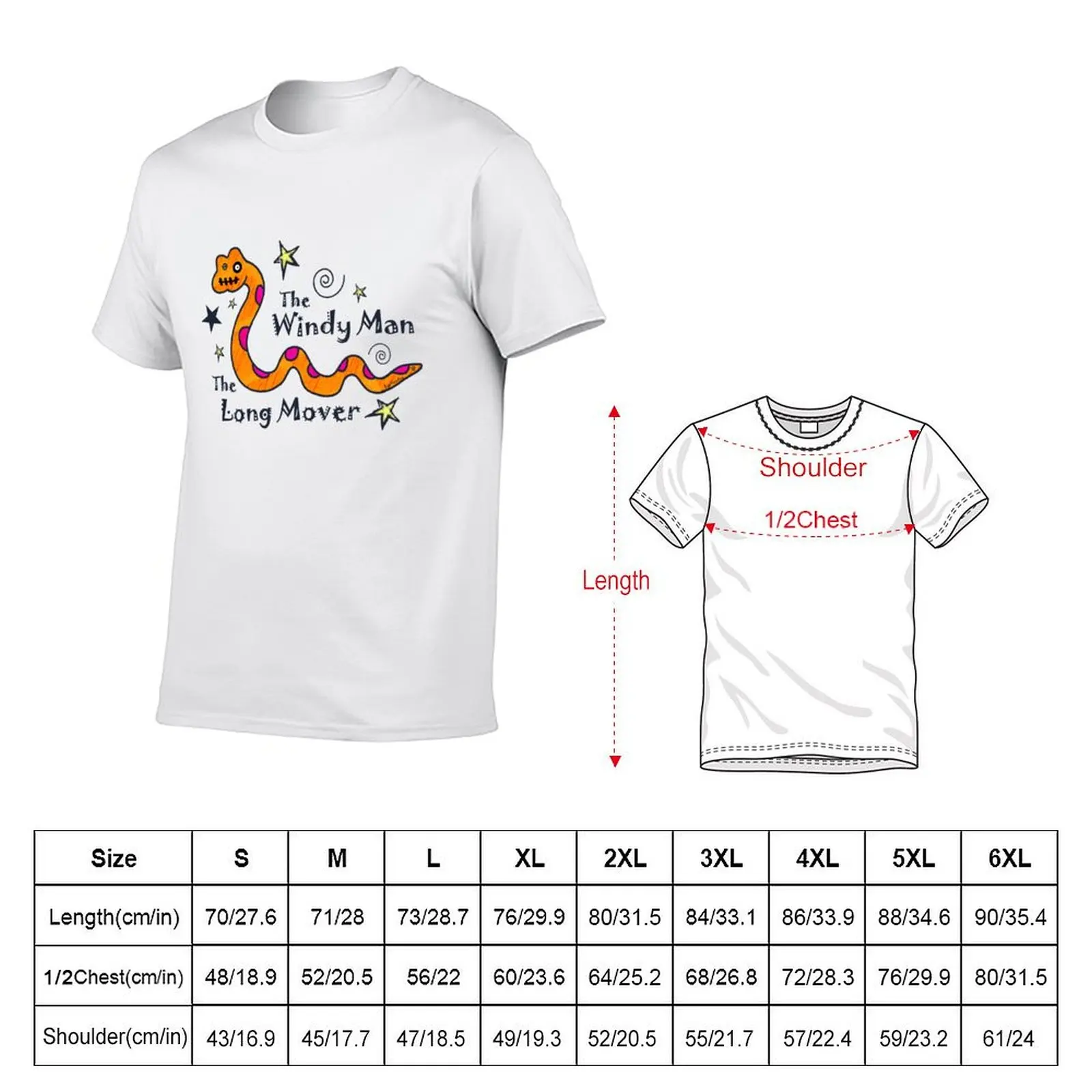 Mighty Long Mover Windy Man - Eye Voodoo T-Shirt baggy shirts essential t shirt mens clothing