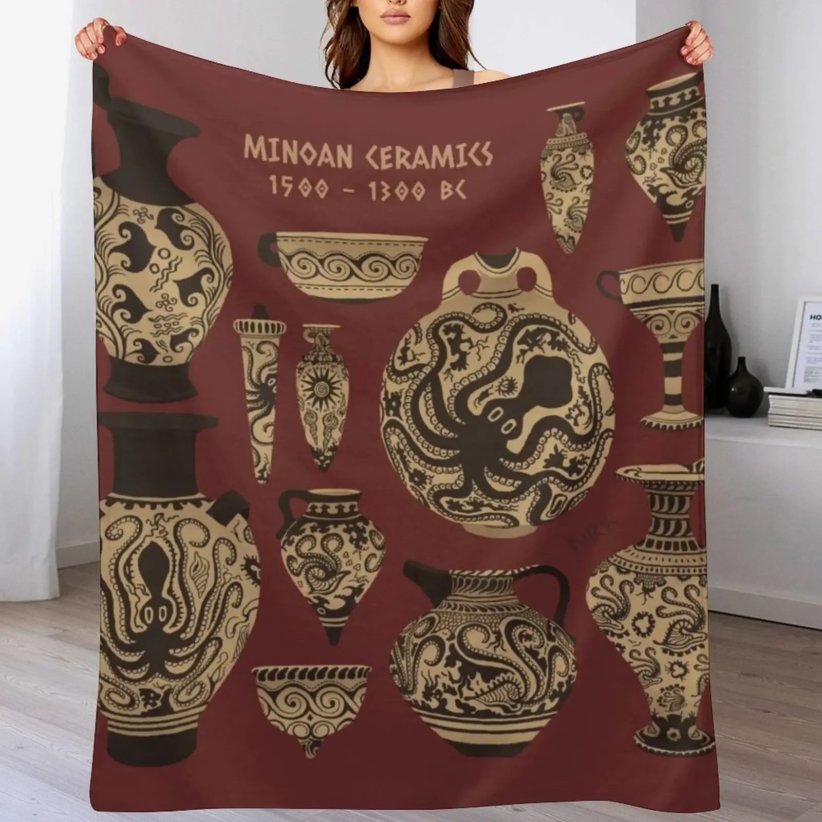 

Late Minoan Ceramics Throw Blanket Camping Decorative Beds Blankets For Baby Sofa Blankets