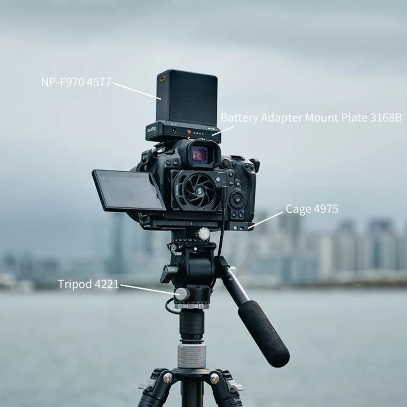 Wentylator chłodzący SmallRig do aparatu Canon EOS R5 Mark II i R5 Szybki wentylator z regulacją prędkości do Sony A6700/FX30/ZV-E10/A7C 5063