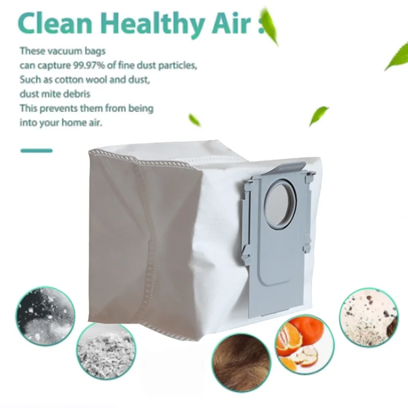 N83R أكياس الغبار ل Roborock Saros Z70 / G30space ملحقات المكنسة الكهربائية استبدال أكياس القمامة غير المنسوجة 12 قطعة