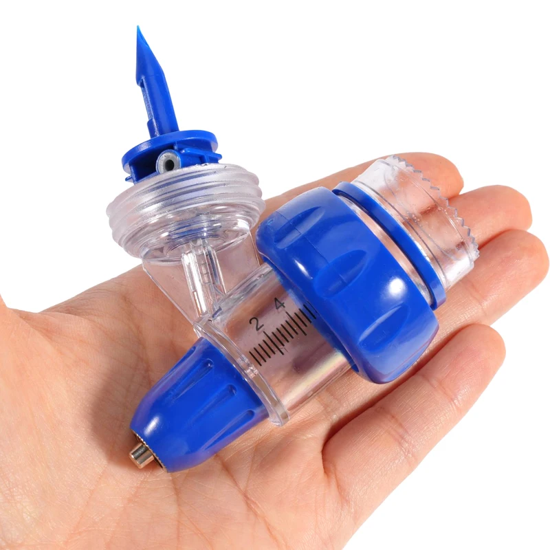 1/2/5/10ml Veterinary Continuous Vaccine Injector Replacement Head Adjustable Dosing Tube Spare Parts for Animal Syringe