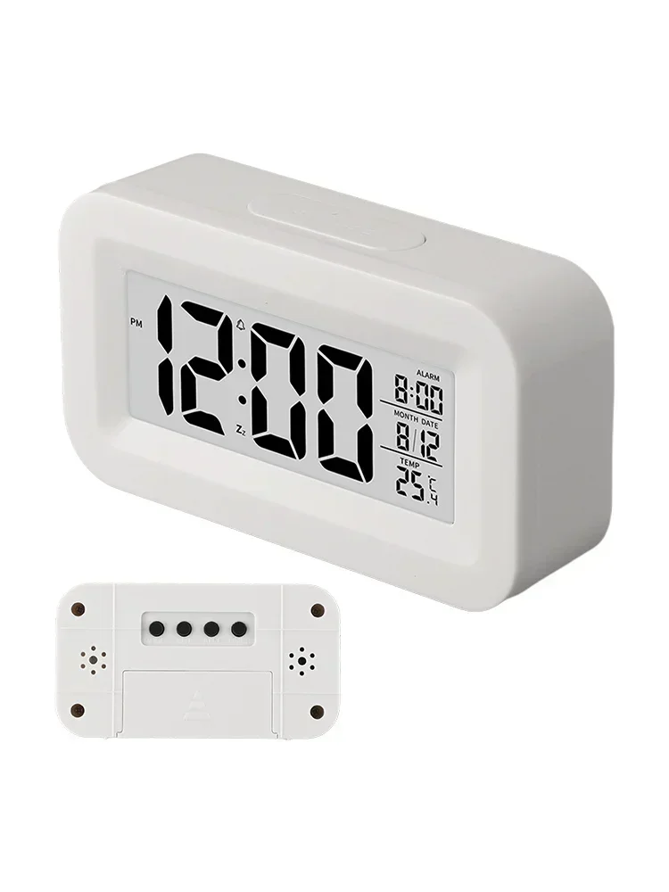 Alarm Clock Calendar Thermometer Calendar Thermometer Digital LCD Alarm Clock Gradual Alarm Sound Large Screen Display