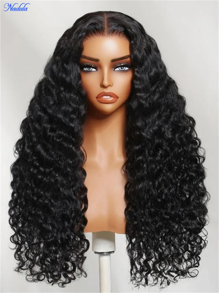 Nadula 7x5 Bye-Bye Slip™ Drawstring Glueless Wig Indian Natural Loose Curly Human Hair Wig Pre Cut HD Transparnt Lace Bleached Knots Pre Plucked No Tangle No Shedding for All Size Heads 30 Days Free Local Return