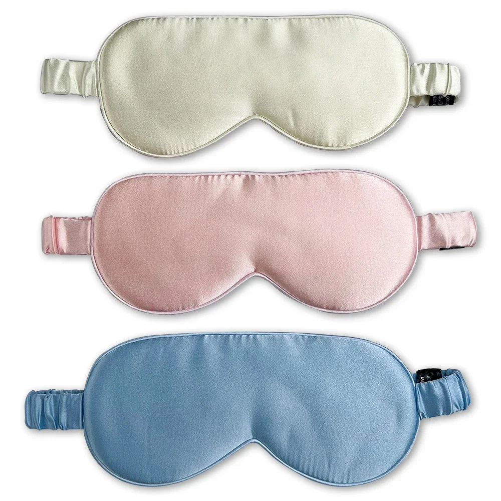 100% Mulberry Silk Sleep Mask for Man and Woman Eye Cover Large Blindfold for Total Blackout