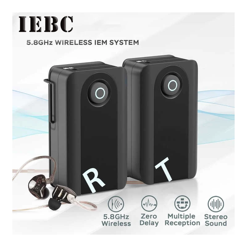

5.8G wireless monitor headphones wireless guitar transmission without delay stereo ear return digital multi-function converter