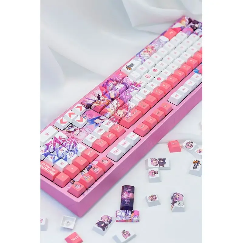 Imagem -06 - Elysia Pbt Tema Teclados Mecânicos Jogos de Anime Beauty Girl Key Caps Cereja Altura Faça Você Mesmo 108 Chaves Grupo Honkai Impacto 3