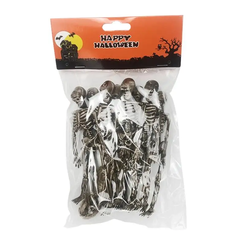 Skeletons For Halloween Full Size Human Skeleton Set With Hangings Rope Props Trick Supplies Life Size Skeleton With Hangings