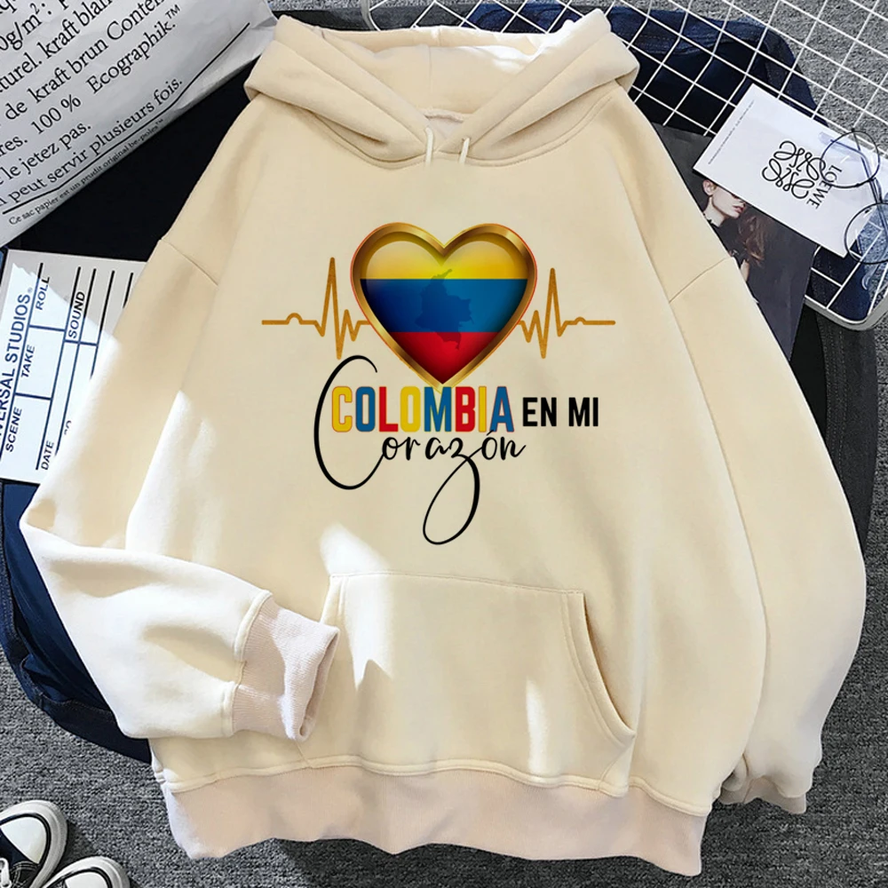 Colombia hoodies women vintage anime harajuku streetwear sweater sweatshirts female japanese pulls