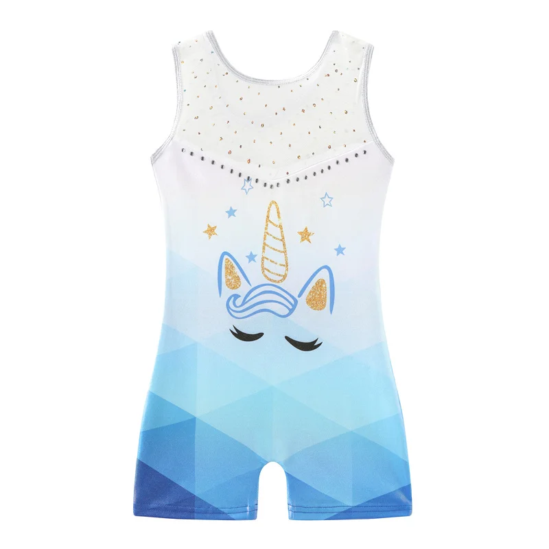 Factory Wholesale Cheap High Quality Coated Metallic Kids Girls Boys Dance Gymnastics Wear Unitards