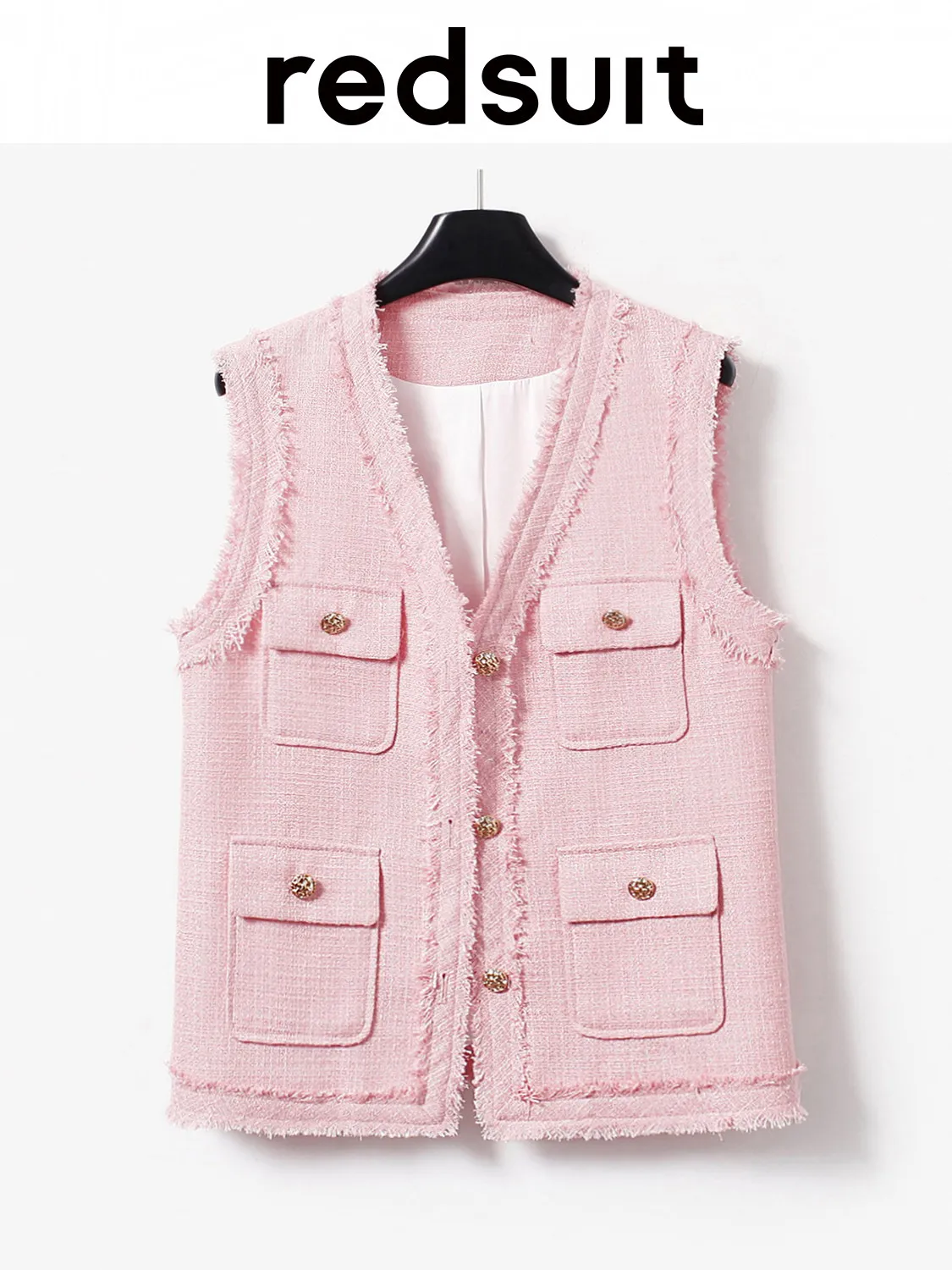New Pocket V-neck, slightly wide tassel fashionable vest Custom size