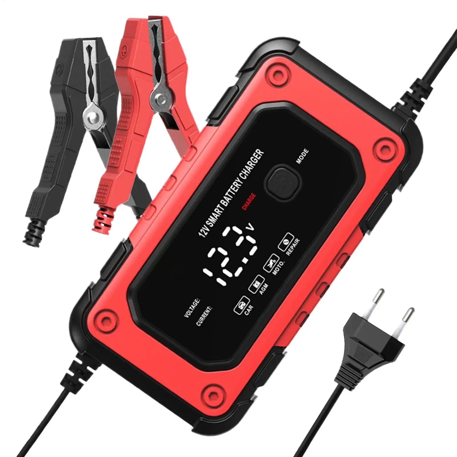 

Battery Charger For Car 12V 6A Smart Car Battery Charger LCD Display Automatic Maintainer Desulfator For Marine Truck Motorcycle