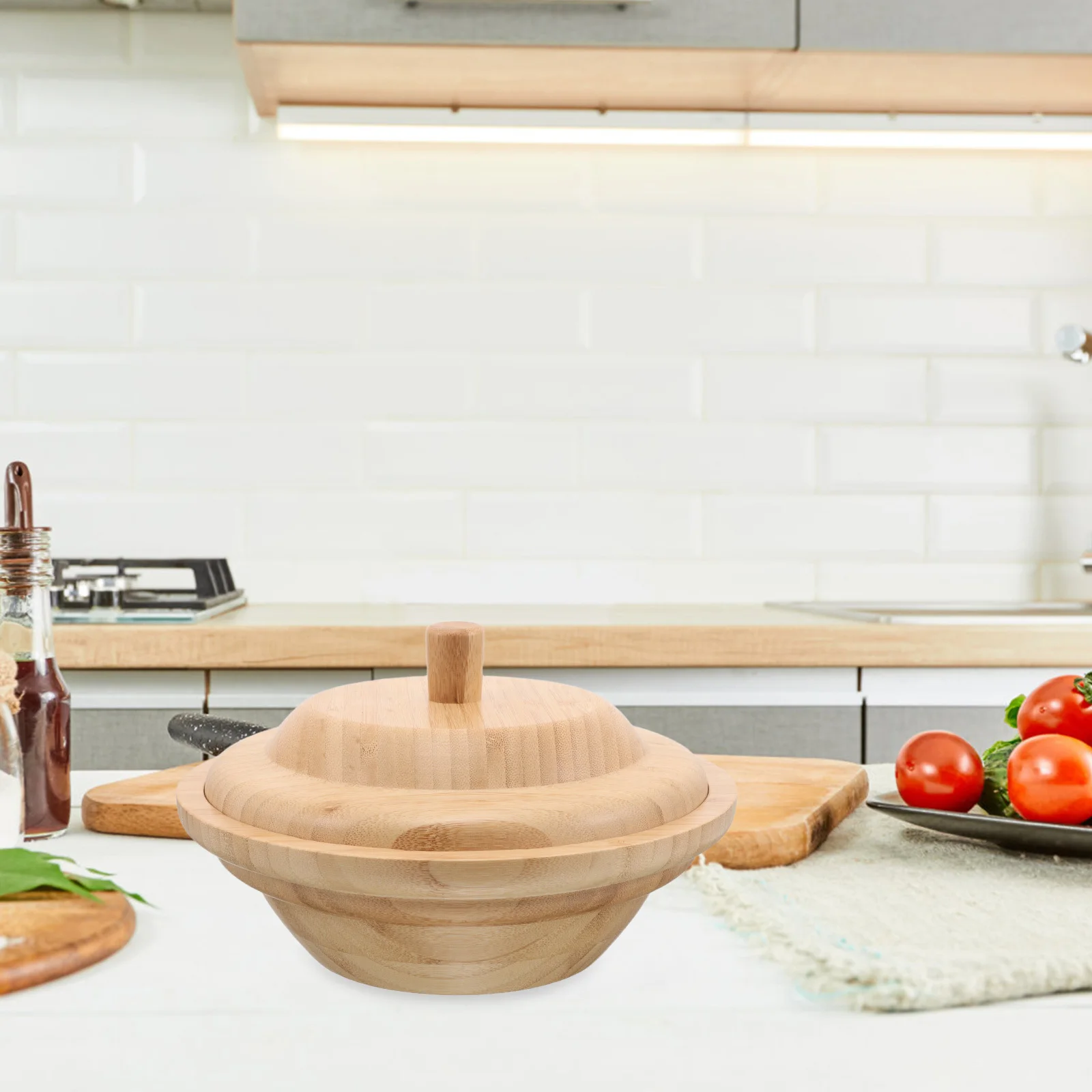 

Cream Storage Bowl Set Stackable Fruit Serving Bowls for Kitchen Counter Spill Resistant Stylish Glossy