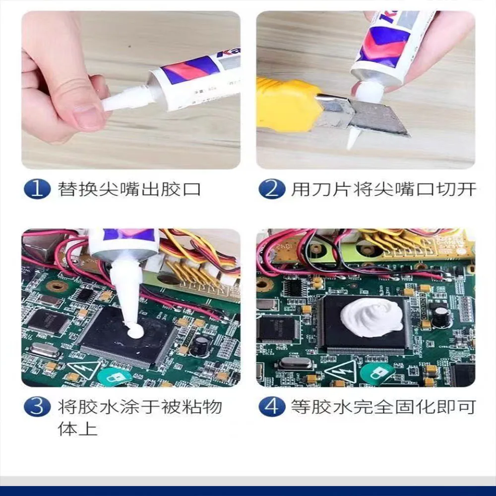 Kafuter Thermal Grease Glue for CPU Chip VGA RAM RAM LED Cooler Radiator Cooling Good Viscosity 80g LED Light Silicon Rubber Gel
