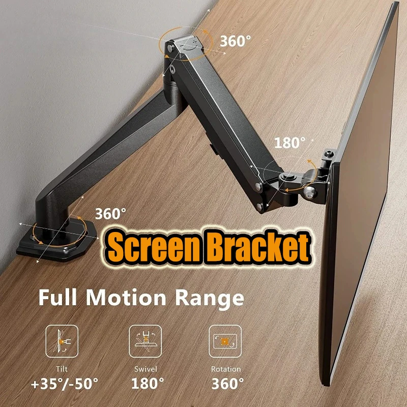 BEISHI Single Monitor Bracket for 13-32in adjustable Monitor holder Universal Computer screen load 2-9kg Gas SpringTV stand