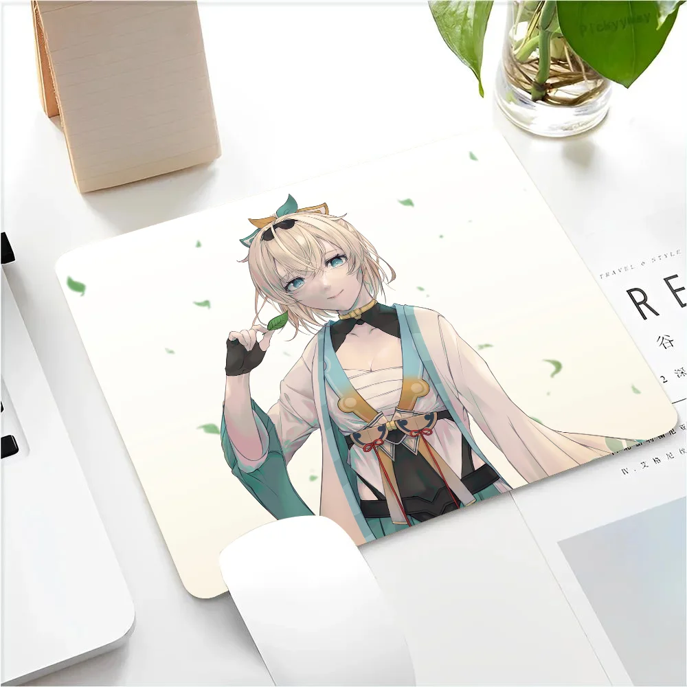 Iroha Kazama Hololive Girl Anime Mousepad Small LockEdge Mouse Pad For Gamers Computer Desk Pad Anti-slip Rubber