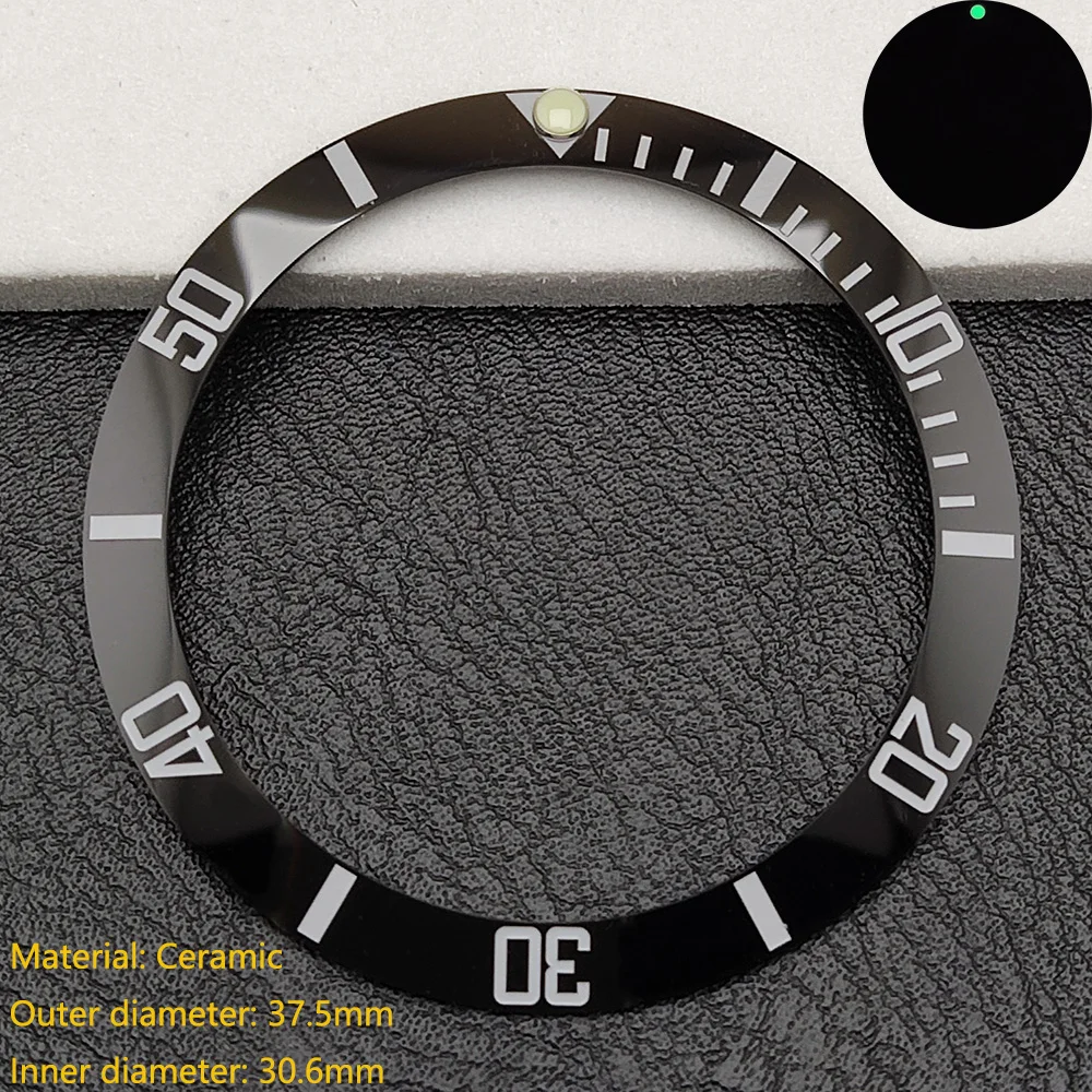 37.5mm watch ceramic/aluminum bezel accessories suitable for 40mm men\'s watch case modification bezel accessories