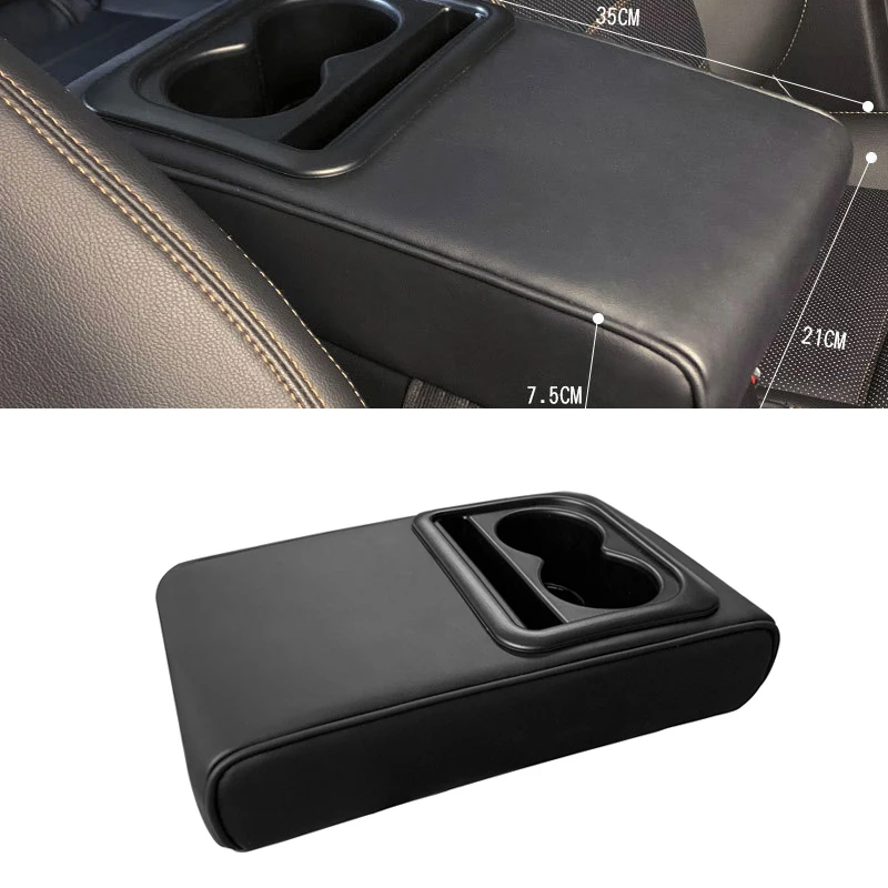 Portable Auto Center Console Armrest Pillow PU Leather Armrest Cushion Pads Car Armrest Height Cover Interior Replacement Parts