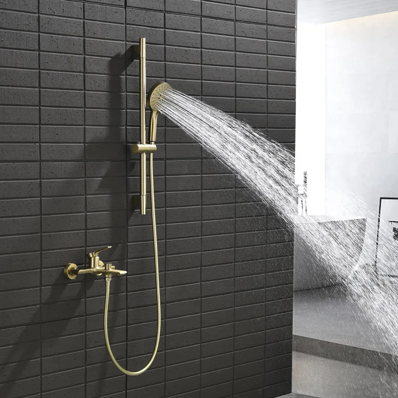 Shower set Hotel engineering simple pressurized shower lifting rod faucet set