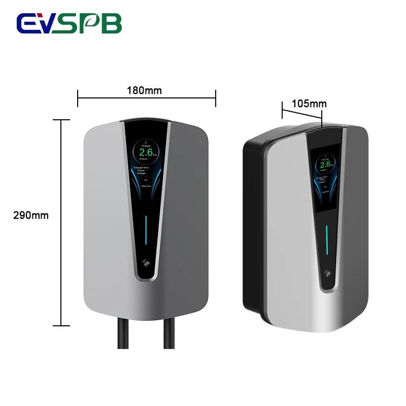 New Energy Vehicle Wall-mounted Charging Stations 11Kw 7Kw 22Kw 32A Fast Level 2 Ev Charger App Control Parts Accessories view 2