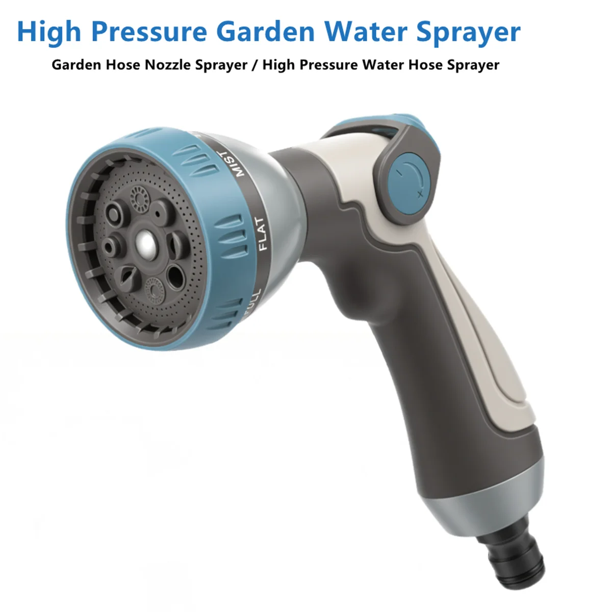 Heavy Duty Garden Hose Spray Gun 8 Water Modes Infinite Flow Control Ergonomic Non Slip Grip Metal Parts for Car Lawn Cleaning