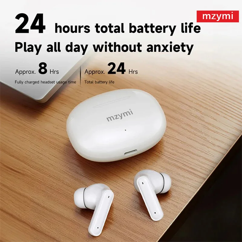 Mzymi ANC TWS Bluetooth sluchátka T80S bezdrátový aktivní hluk odvolání sluchátka stereo znít herní náhlavní špunty pro Xiaomi