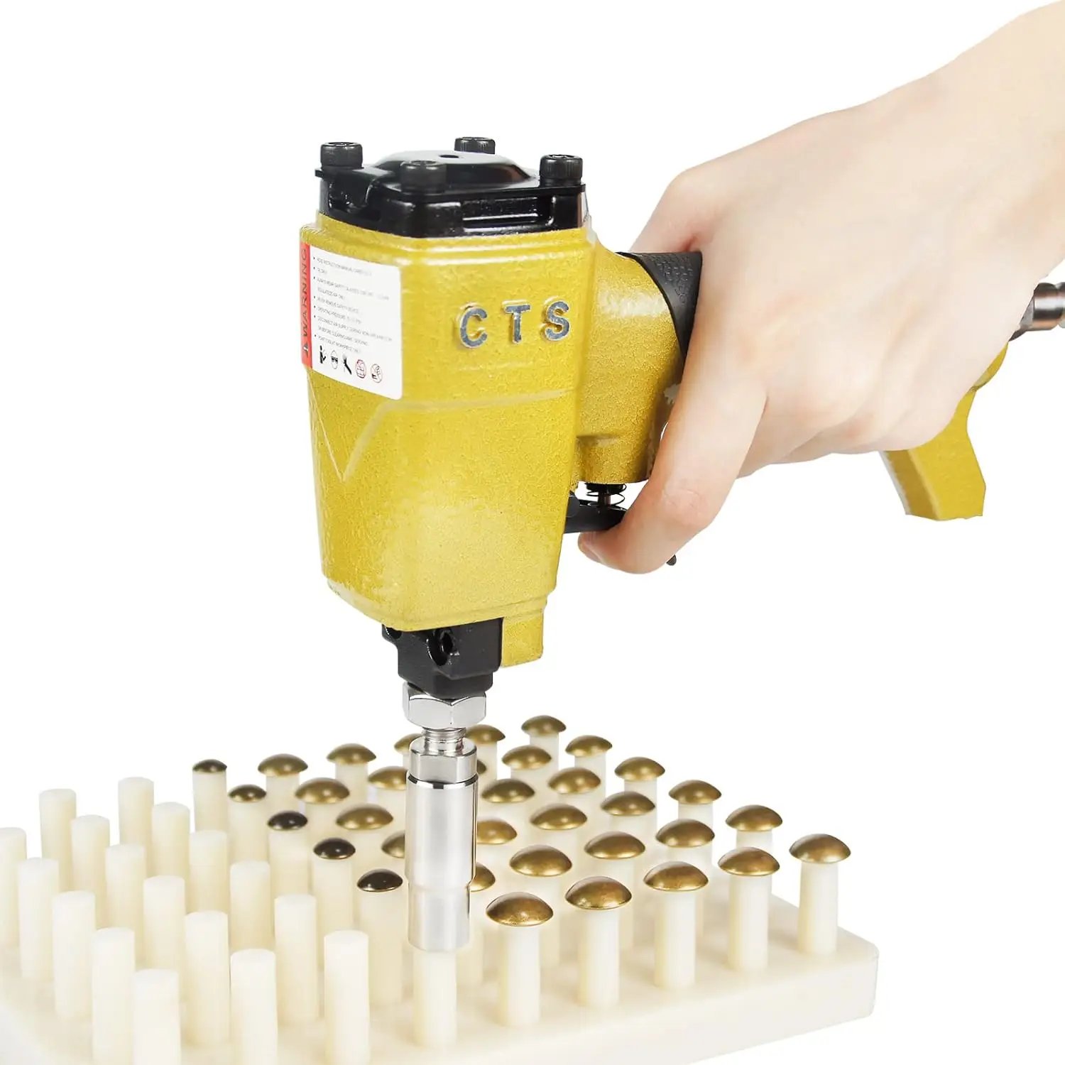 Pneumatic Upholstery Decorative Tack Nail Gun, 7/16-Inch Head Diameter for Furniture and Home Decor