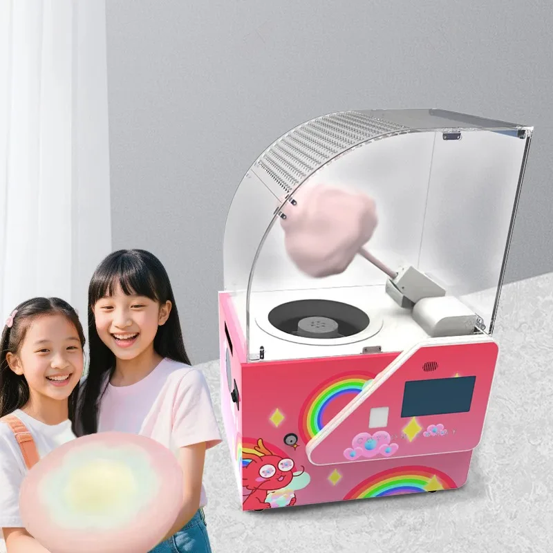 Highly Interactive Multiple Payment-Equipped Automatic Low Cost Flower Cotton Candy Floss Vending Machine Customized