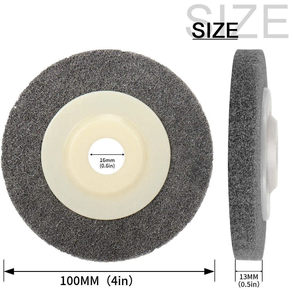 SI FANG 4inch Nylon Fiber Wheel Grinding Pad Angle Grinder NonWoven Sanding Disc For Metals Wood Crafts Polishing Cheaning