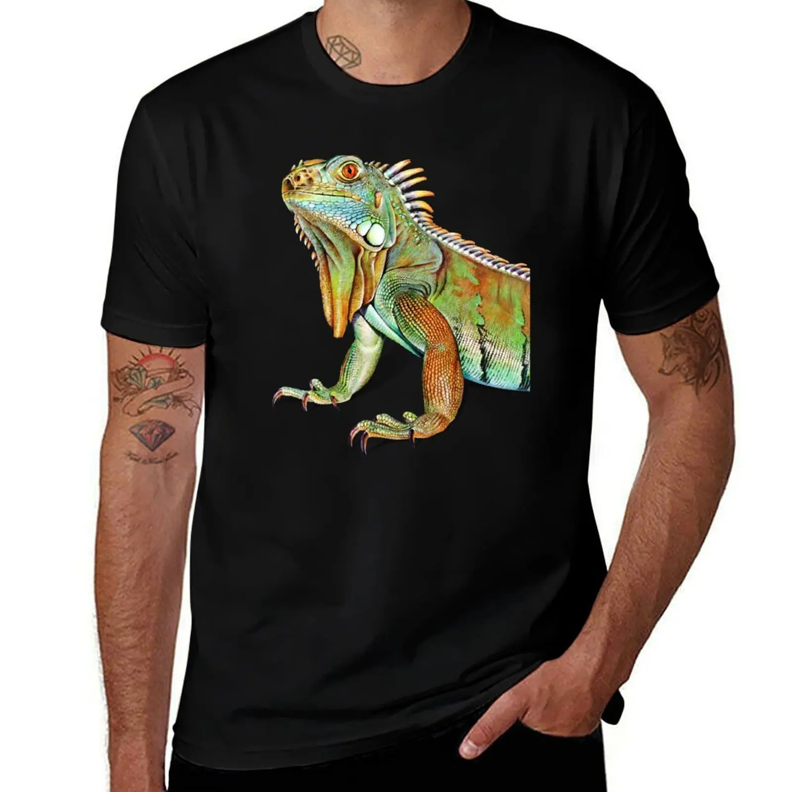 

Iguana Portrait T-Shirt t shirts for man cotton soft man graphic t shirt t shirts with prints T-Shirt