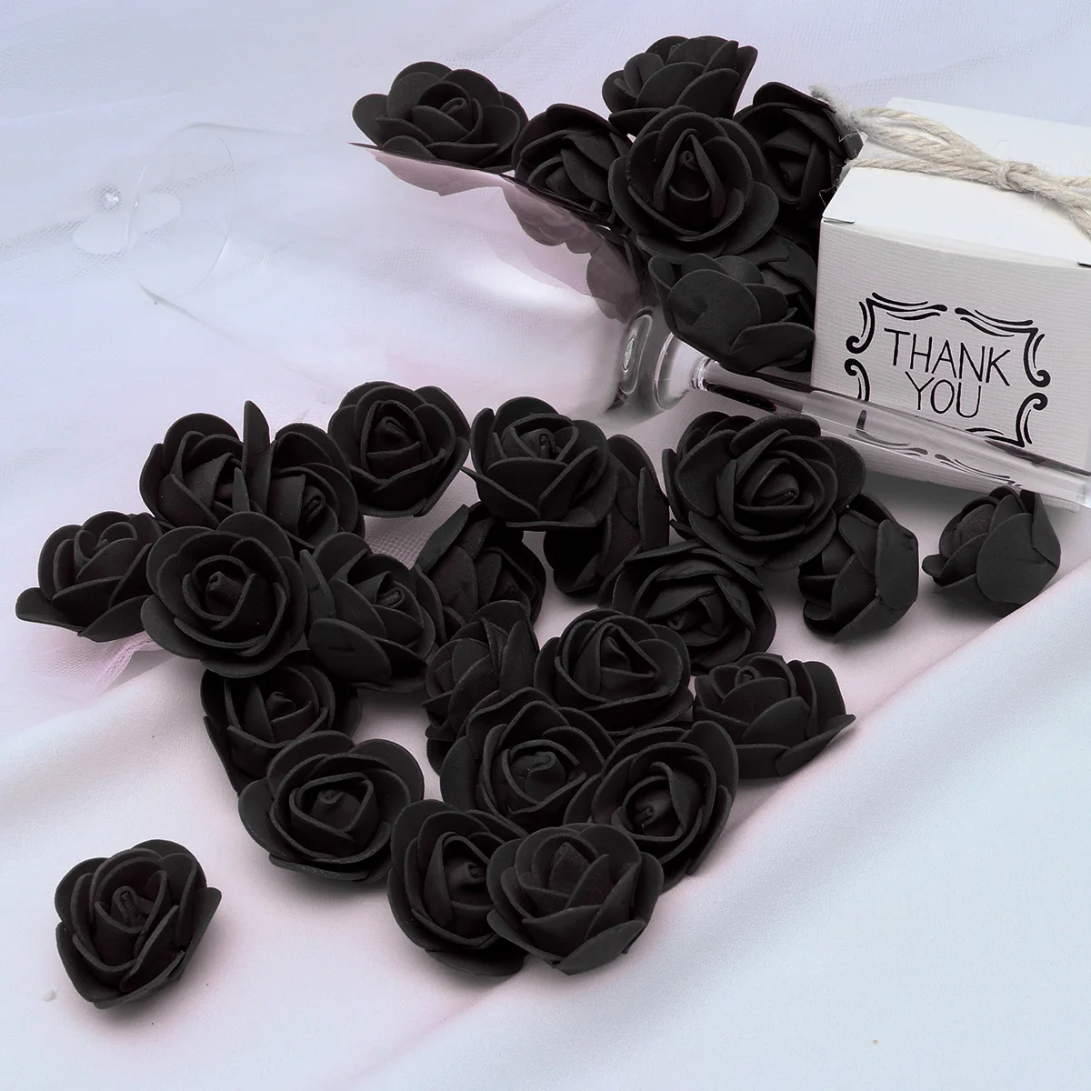 

100 Pcs Foam Rose Lifelike Fake Roses Wedding Decor Party Home Centerpiece Reusable Artificial Flower Set