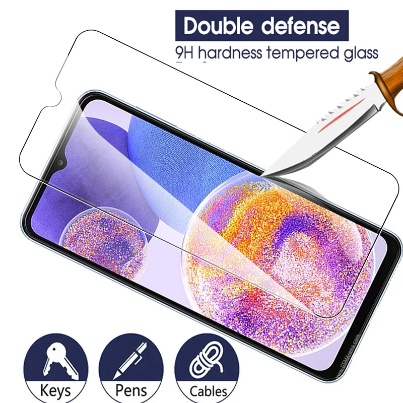 2pcs tempered glass For samsung galaxy a23 case 6.6'' For samsung  a 23 23a protective glass samsun galaxi a23 4G 5G phone cover