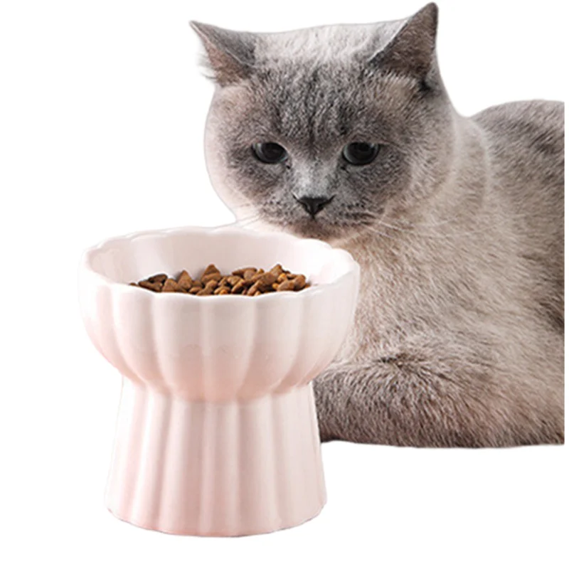 

Ceramic Pet Food Bowls, Porcelain Dogs Feeder Bowls, Protect Neck, Tall Feet, Kitten Pet Drinking Bowl, Puppy Water Drinkers