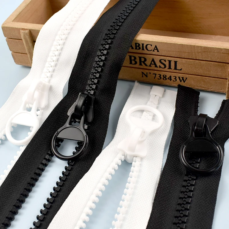 

60-300cm 8# Resin Zipper for Jacket Open-end Bags Coat Closure Zippers Garment Decorative Zips Repair Kit DIY Sewing Accessories