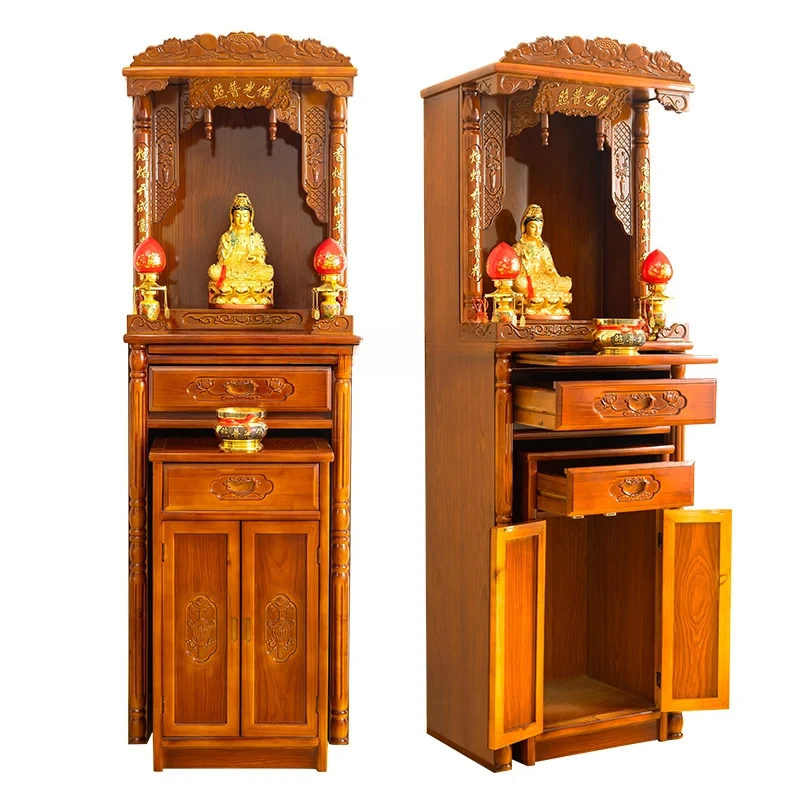 

Clothes Closet Chinese Shrine Household Altar Buddha Shrine Enshrine God of Wealth God Table Buddha Cabinet