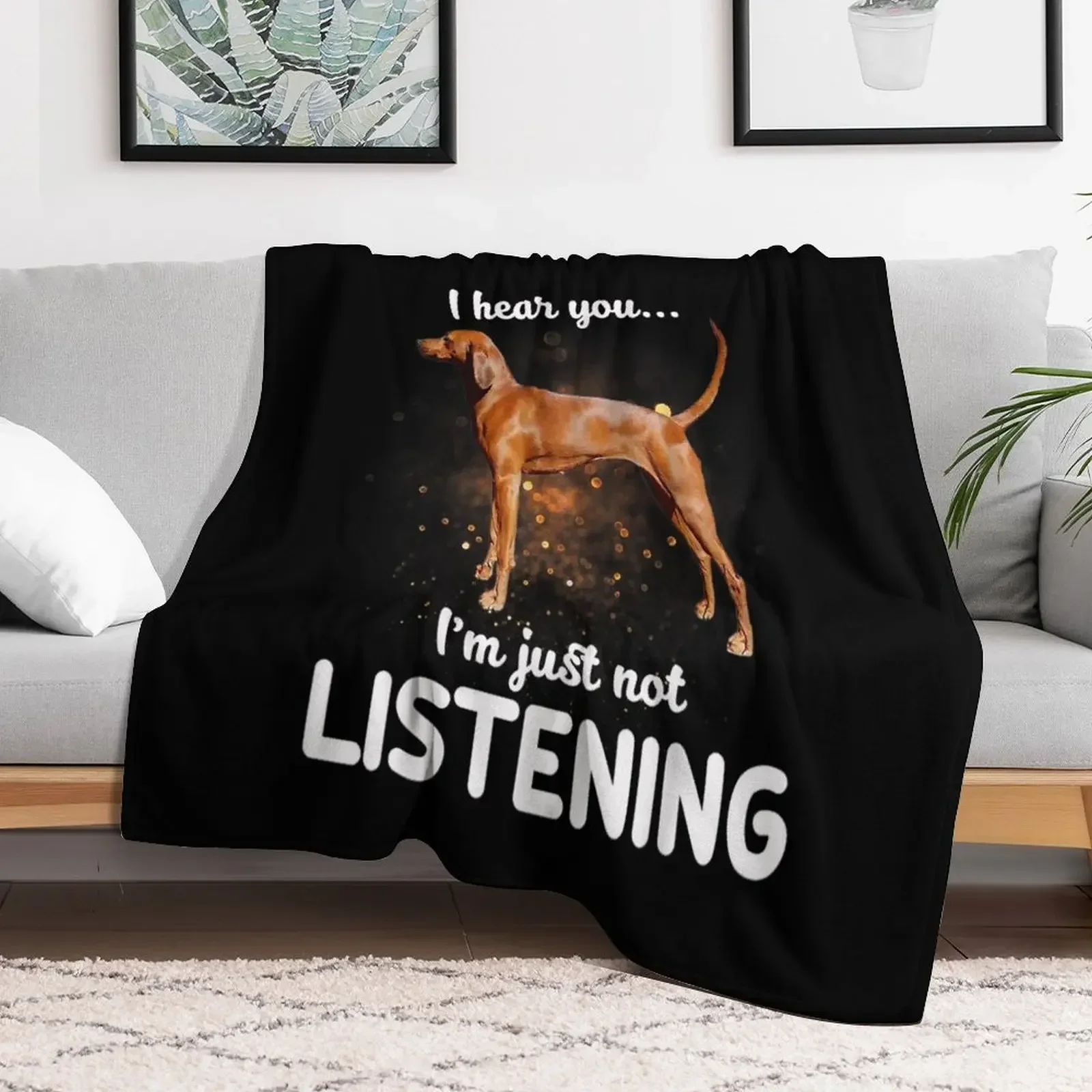 Funny Redbone Coonhound Throw Blanket Cute anime Blankets