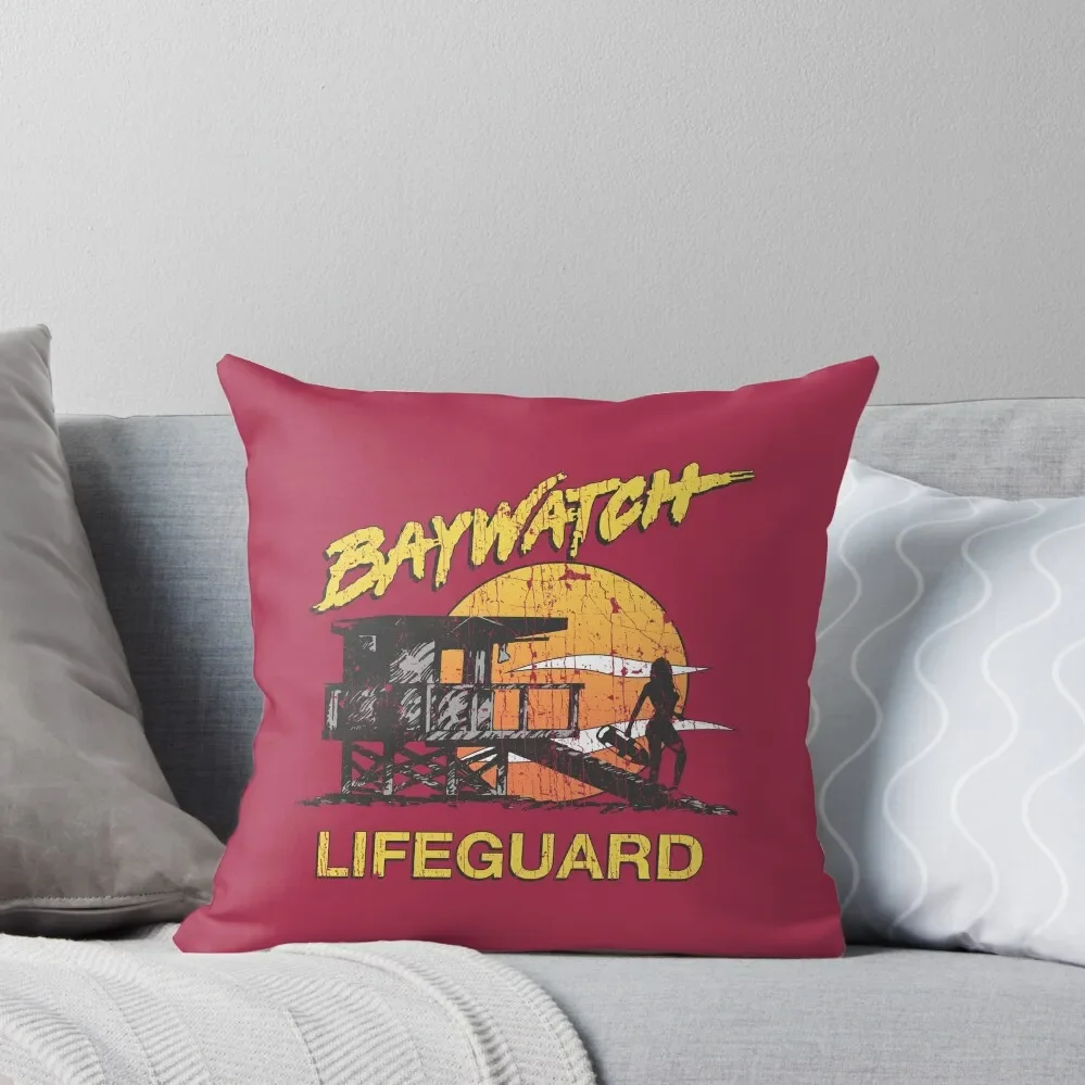 

Baywatch Lifeguard Sunset 1989 Throw Pillow Pillow Decor Sofa Cushion Pillow