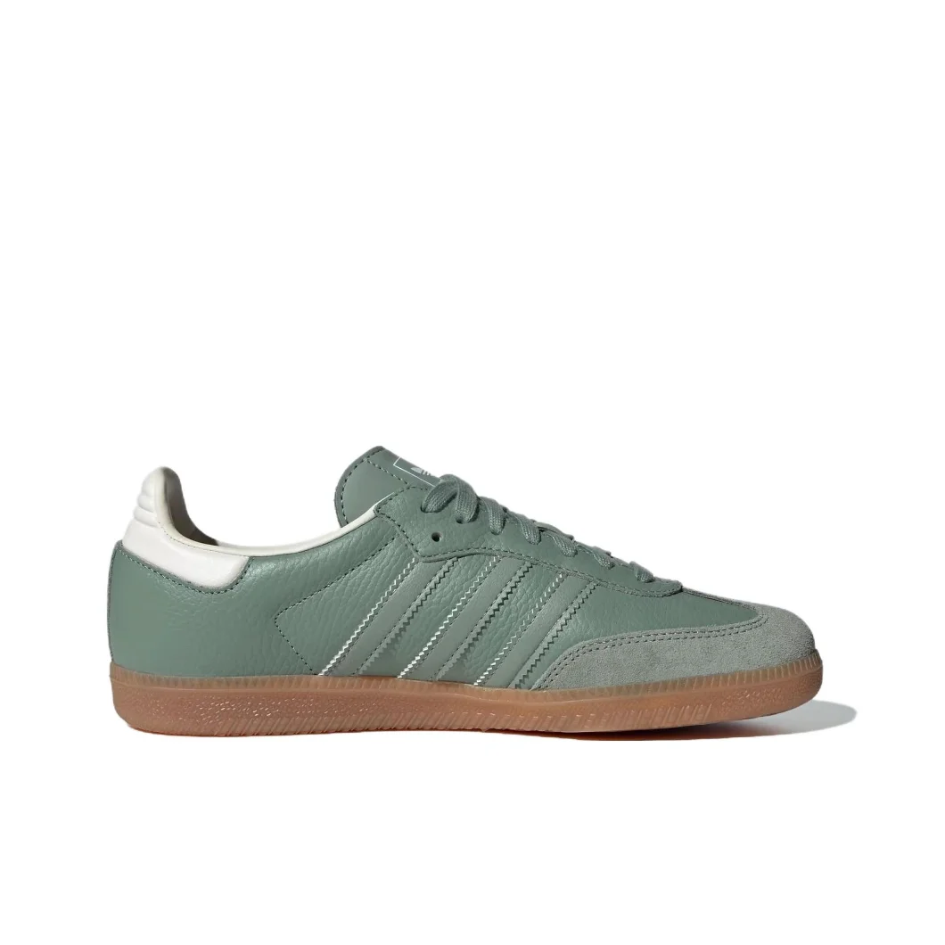 Adidas Green And White Colorway SAMBA OG Men's and Women's Fashion Low Top Board Shoes Comfortable Lightweight Casual Shoes